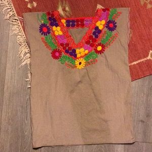 Vintage Handmade Embroidered Boxy Top